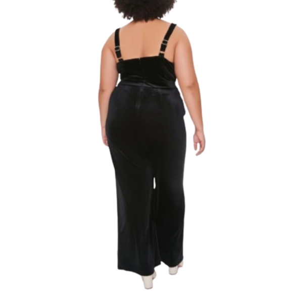 BLACK VELVET ☆ HOLIDAY JUMPSUIT ☆ 3x ☆ NWT - Picture 8 of 9